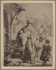 Abraham Casting Out Hagar and Ishmael by Rembrandt van Rijn