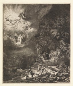 Annunciation to the Shepherds, 1634 by Rembrandt van Rijn
