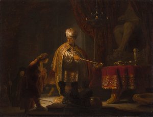 Daniel and Cyrus before the Idol Bel by Rembrandt van Rijn