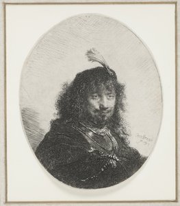Rembrandt with Plumed Cap by Rembrandt van Rijn