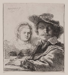 Self-Portrait with Saskia by Rembrandt van Rijn