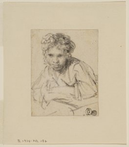 Study for the painting "A Girl at a Window", before 1645 by Rembrandt van Rijn