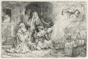 The Angel Departing from the Family of Tobias by Rembrandt van Rijn