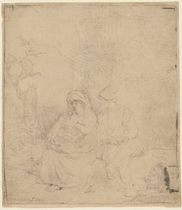 The Rest on the Flight into Egypt by Rembrandt Harmensz. van Rijn
