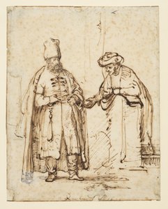 Two men in discussion, 1641 by Rembrandt van Rijn