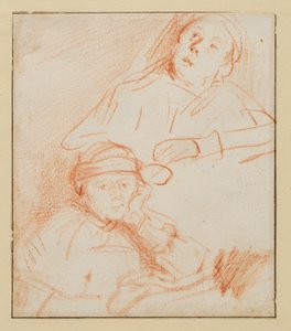 Two Studies of Saskia by Rembrandt van Rijn