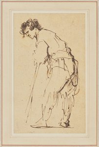 Young Man Leaning on a Stick