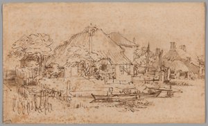 A Farm on the Amsteldijk, Seen from the Northwest by Rembrandt van Rijn