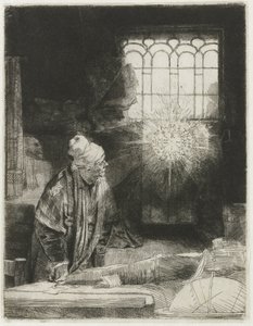 A Scholar in His Study by Rembrandt van Rijn