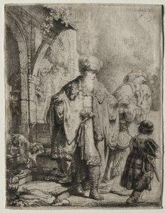 Abraham Casting Out Hagar and Ishmael by Rembrandt van Rijn