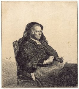 An Elderly Woman (Rembrandt’s Mother, Seated at a Table)