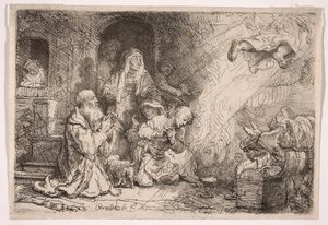 Angel Leaving the Family of Tobias by Rembrandt van Rijn