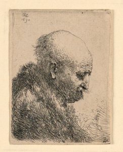 Bald-Headed Man in Profile Right: Small Bust; The Artist