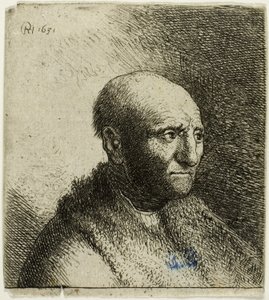 Bald Man in a Fur Cloak: Bust