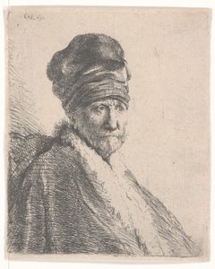 Bearded Man in a Furred Oriental Cap and Robe, Wearing a High Cap, 1630