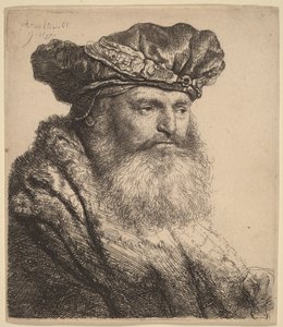 Bearded Man in a Velvet Cap with a Jewel Clasp