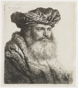 Bearded Man in a Velvet Cap with a Jeweled Clasp
