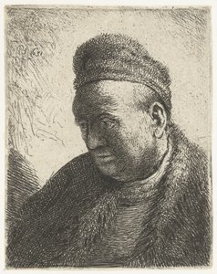 Beardless Man in a Fur Cloak and Cap: Bust