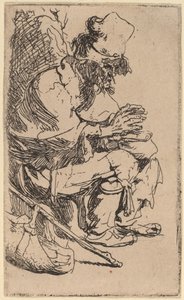 Beggar Seated Warming His Hands at a Chafing Dish