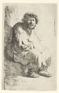 Beggar Seated on a Bank by Rembrandt van Rijn