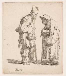 Beggar Man and Beggar Woman Conversing