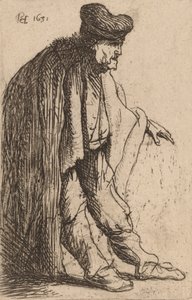 Beggar with His Left Hand Extended by Rembrandt van Rijn
