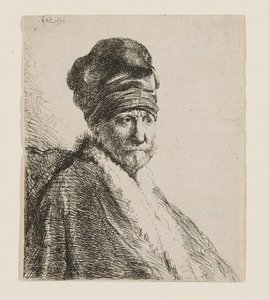 Bust of a Man Wearing a High Cap