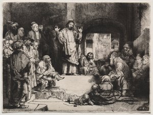 Christ Preaching La Petite Tombe, c. 1657 by Rembrandt van Rijn