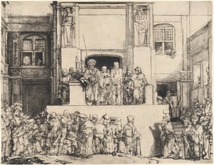 Christ Presented to the People: Oblong Plate by Rembrandt van Rijn