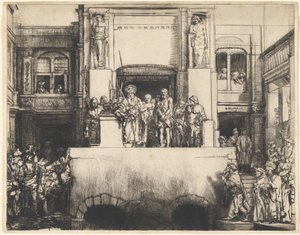Christ Presented to the People: Oblong Plate by Rembrandt van Rijn