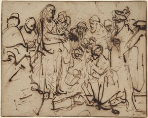Christ and the Adulteress by Rembrandt van Rijn