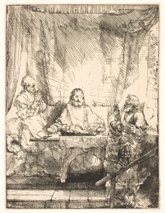 Christ at Emmaus: the larger plate by Rembrandt van Rijn