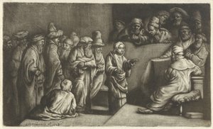Christ Disputing with the Doctors: A Sketch by Rembrandt van Rijn
