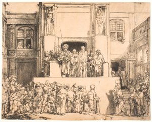 Christ Presented to the People: Large Oblong Plate by Rembrandt van Rijn