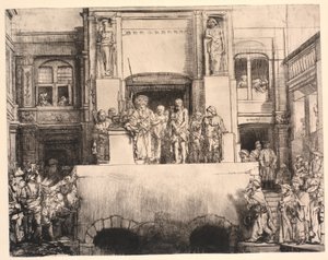 Christ Presented to the People: Large Oblong Plate by Rembrandt van Rijn