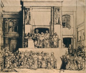 Christ Presented to the People: Oblong Plate by Rembrandt van Rijn