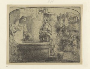 Christ and the Samaritan Woman by Rembrandt van Rijn