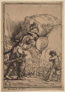 David and Goliath by Rembrandt van Rijn