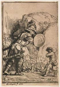 David and Goliath by Rembrandt van Rijn