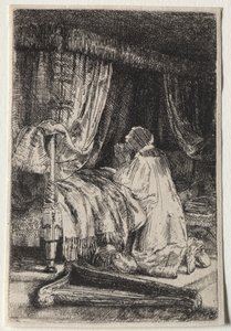 David in Prayer by Rembrandt van Rijn