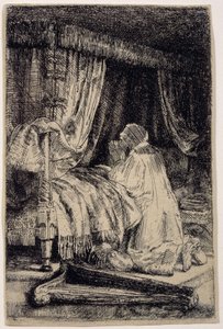David in Prayer by Rembrandt van Rijn