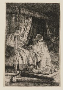 David in Prayer by Rembrandt van Rijn