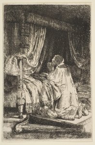 David in Prayer by Rembrandt van Rijn