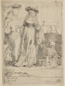 Death Appearing to a Wedded Couple from an Open Grave by Rembrandt van Rijn