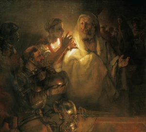 The Apostle Peter Denies Christ by Rembrandt van Rijn