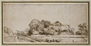 Farm Buildings beside a Road