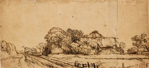 Farm Buildings beside a Road