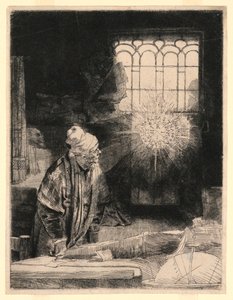 Faust in His Study, Watching a Magic Disc by Rembrandt van Rijn