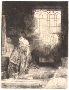 Faust in His Study, Watching a Magic Disk (Dr. Faustus) by Rembrandt van Rijn