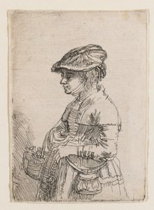 Girl with a Basket by Rembrandt van Rijn